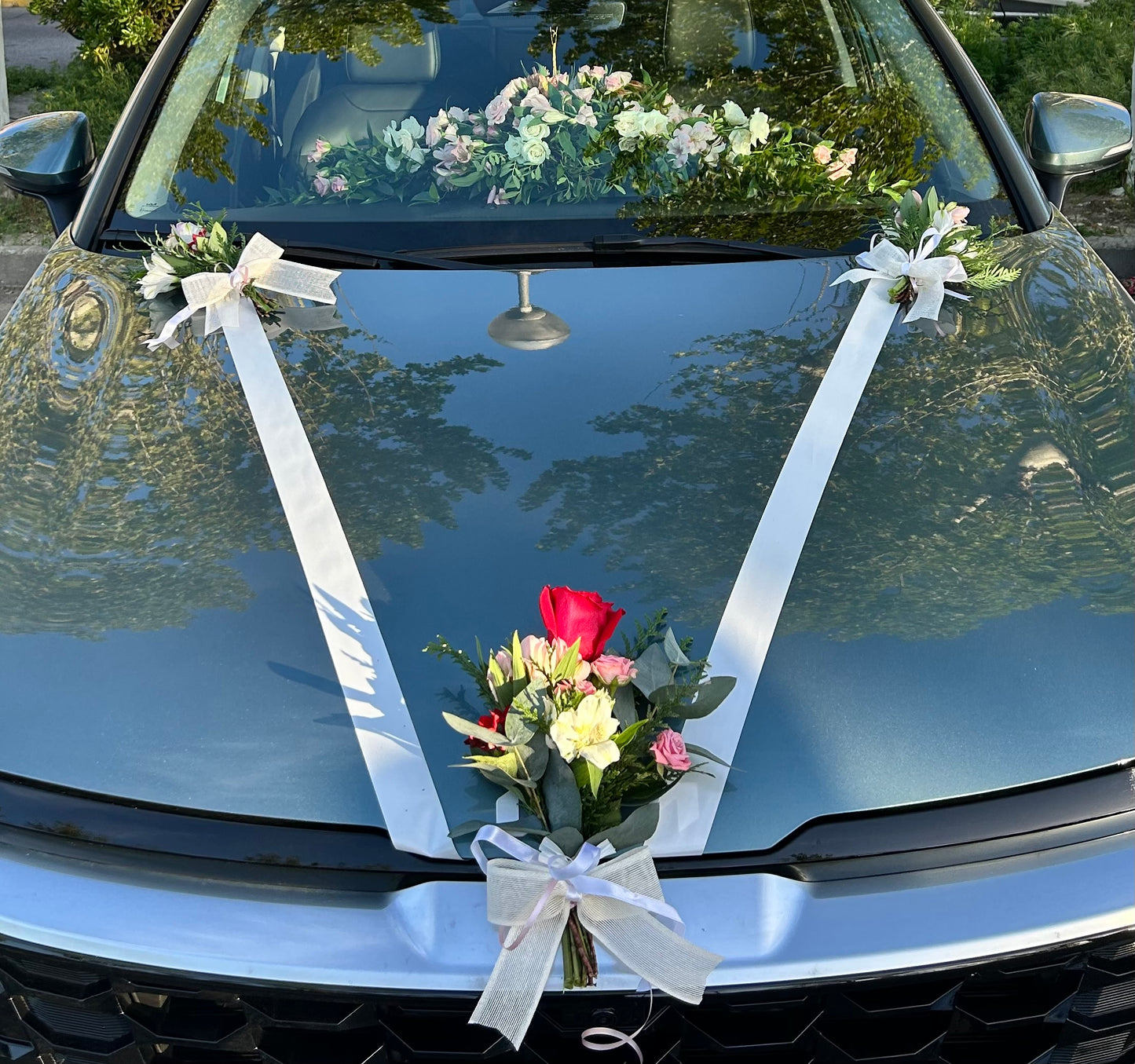 Adorno frontal para coche de novios