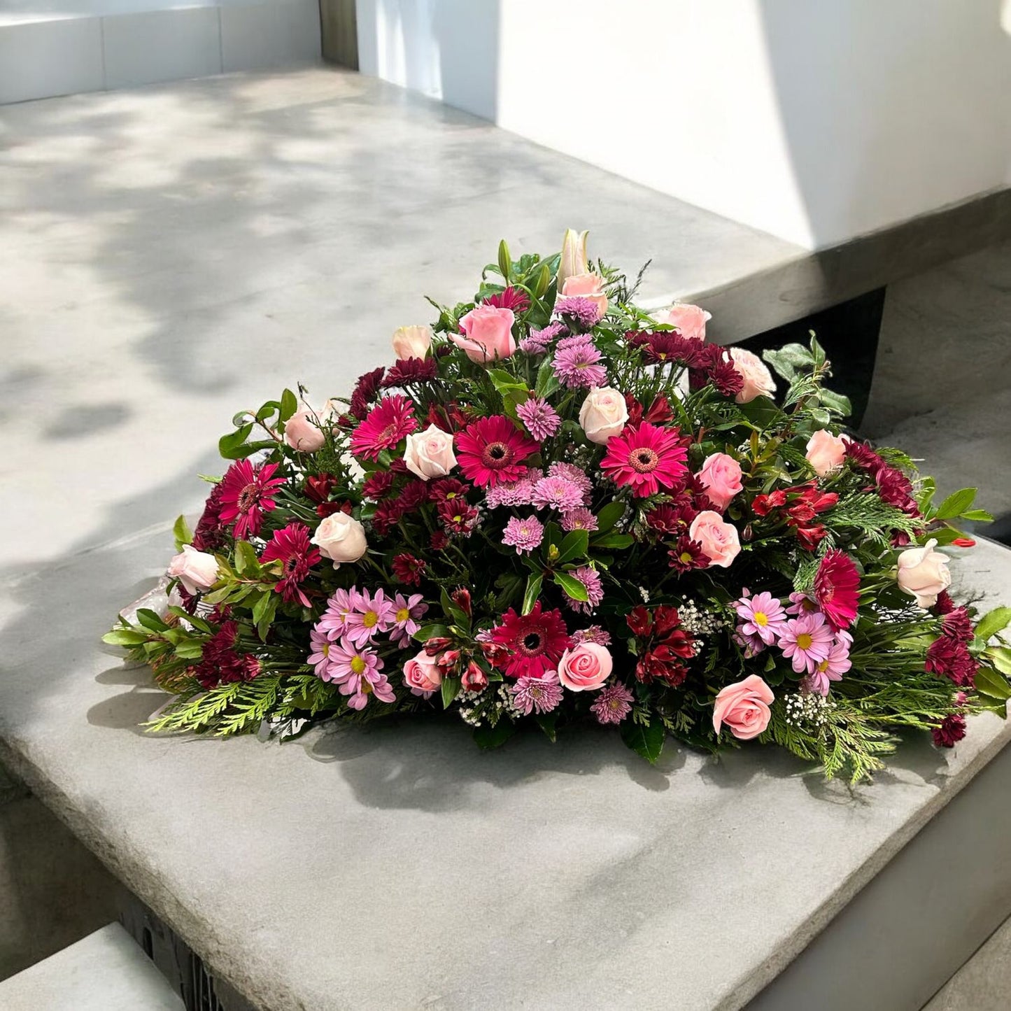 Medium Cushion with Assorted Flowers