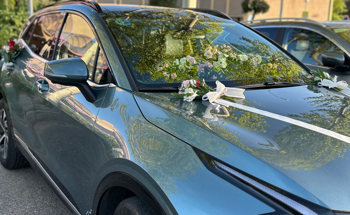 Adorno frontal para coche de novios