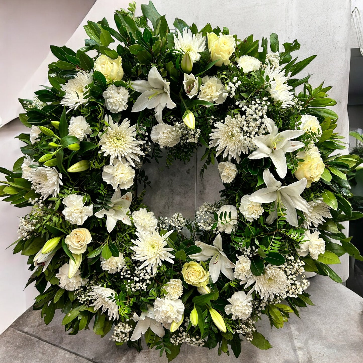 Corona Funeraria Redonda Extra Grande