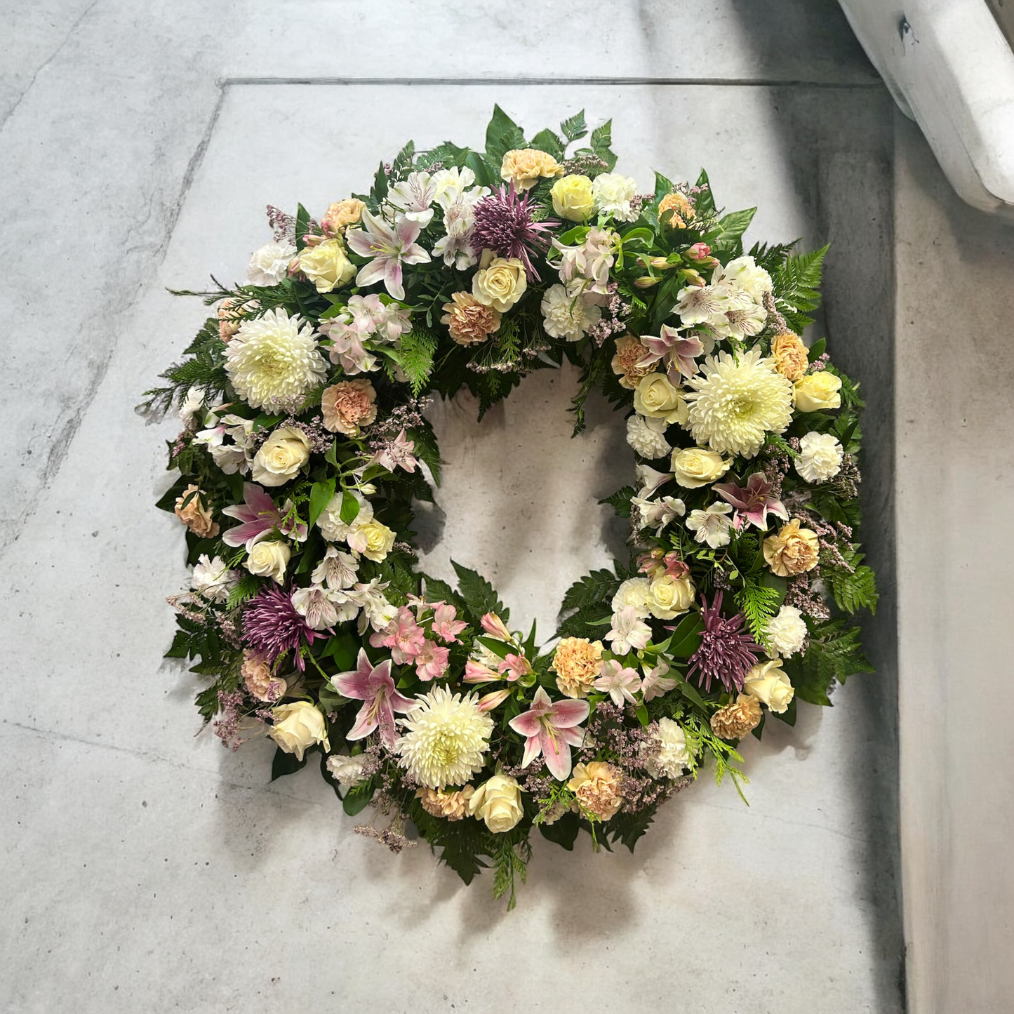Corona Funeraria Redonda Extra Grande