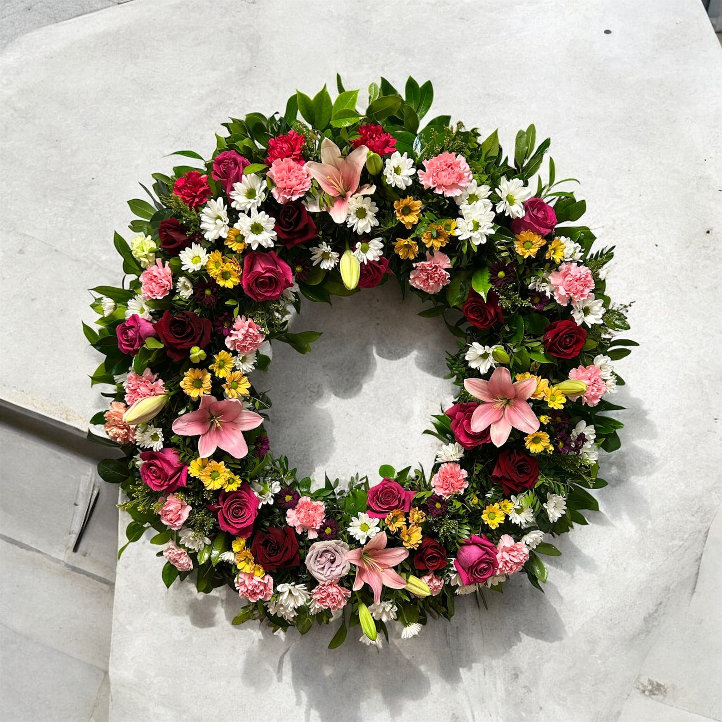 Large Round Funeral Wreath