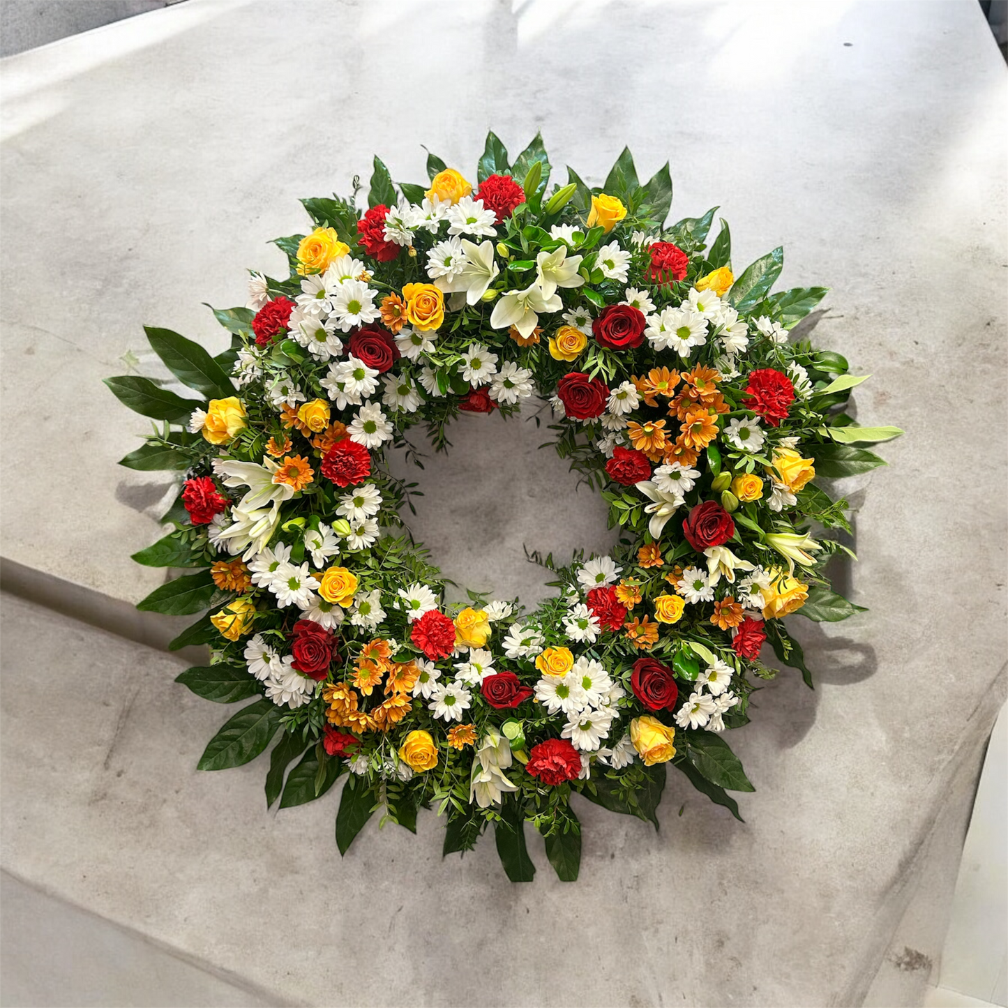 Corona Funeraria Redonda Extra Grande