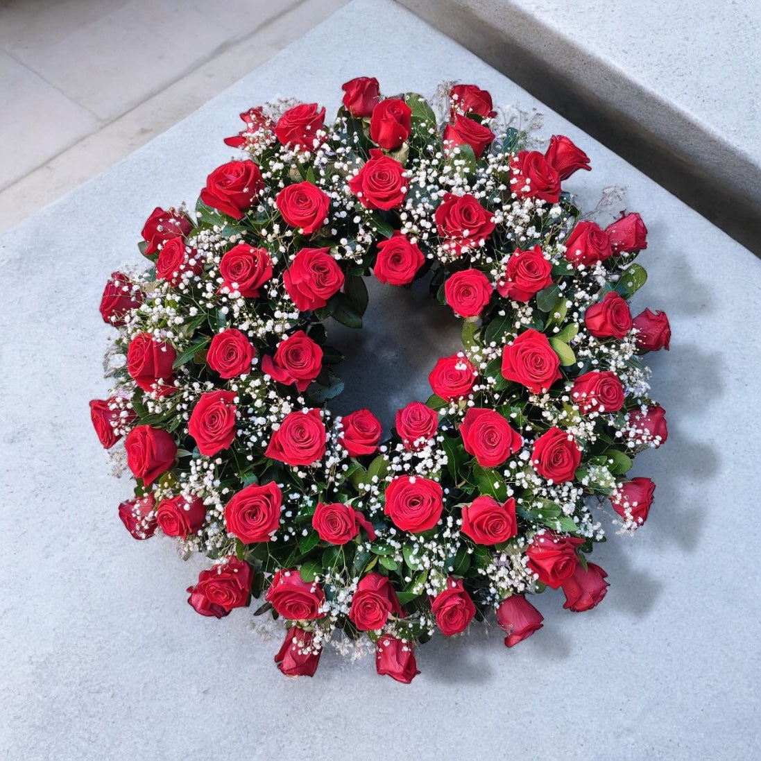 Funeral Wreath of Roses