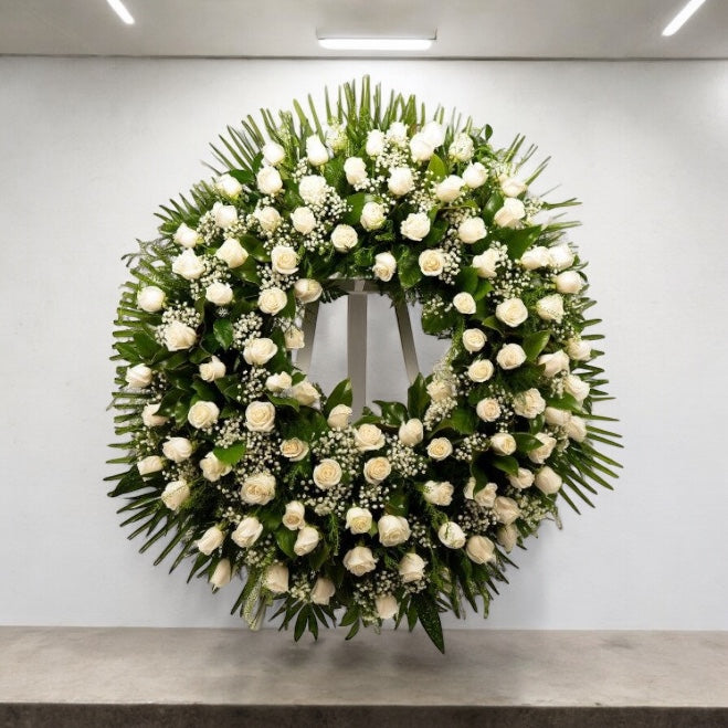 Funeral Wreath of Roses