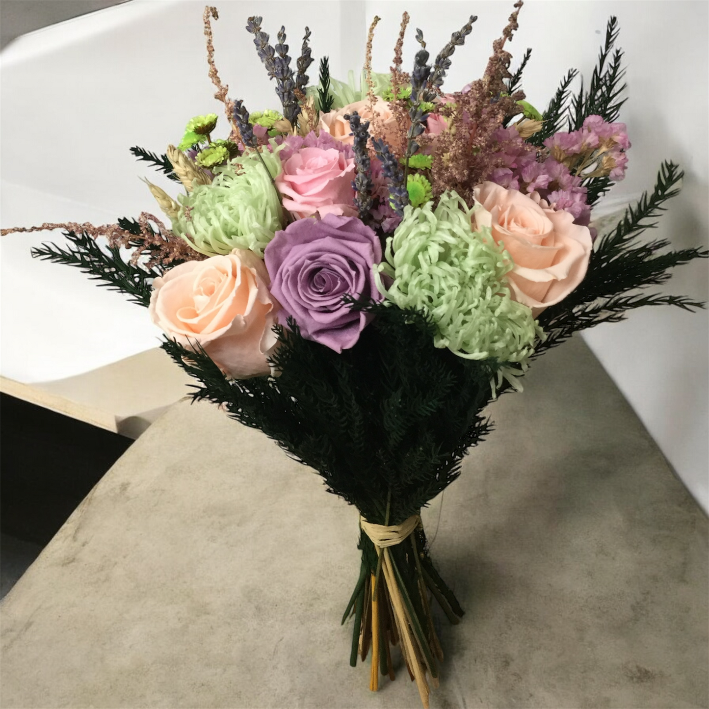 Ramo de Novia de Flores Preservadas